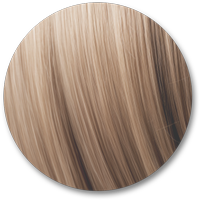 Closeup of straight hair curl pattern